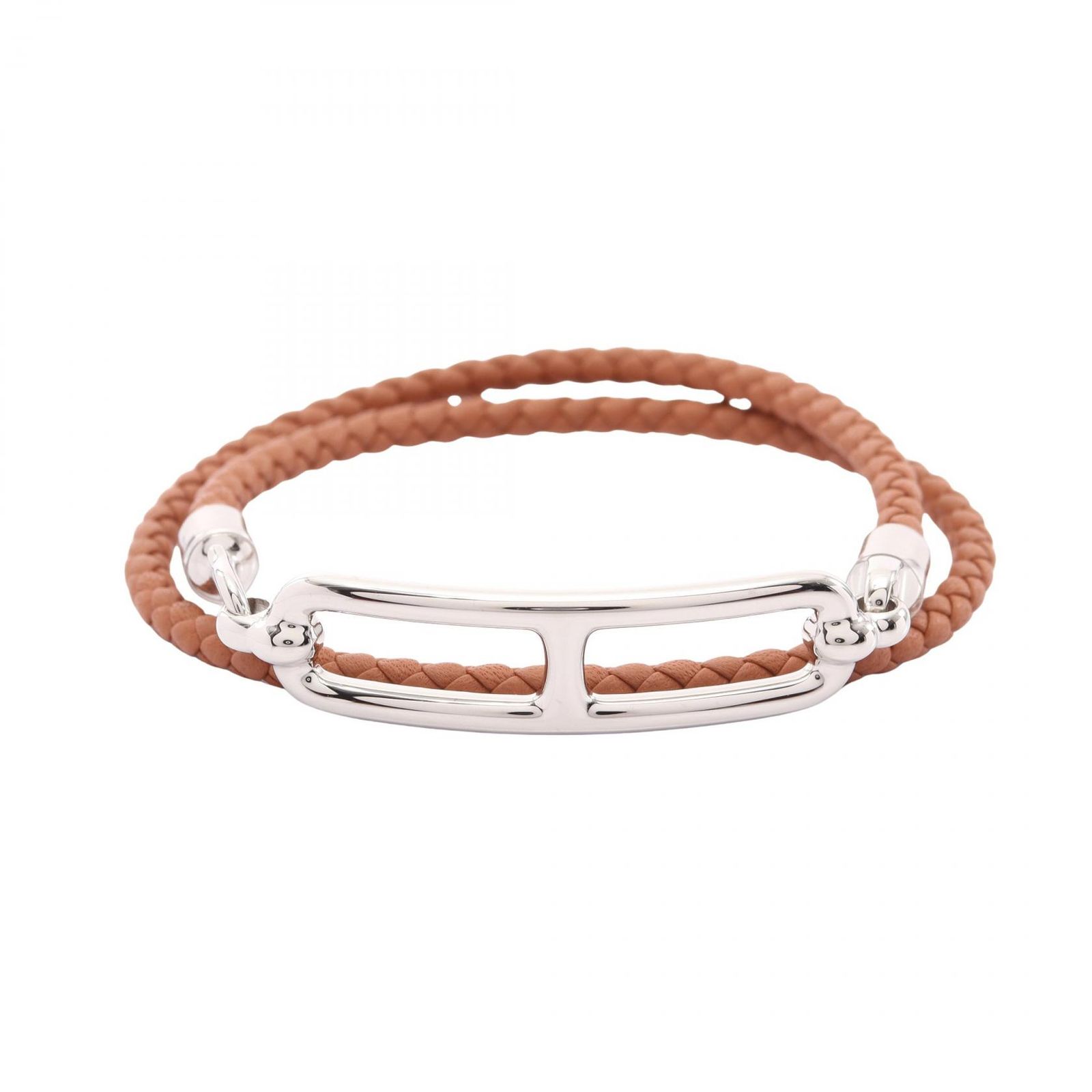 エルメス HERMES ブレスレット ルリ ドゥブルトゥール ステンレススチール ブレスレット レディース 未使用 45,370円