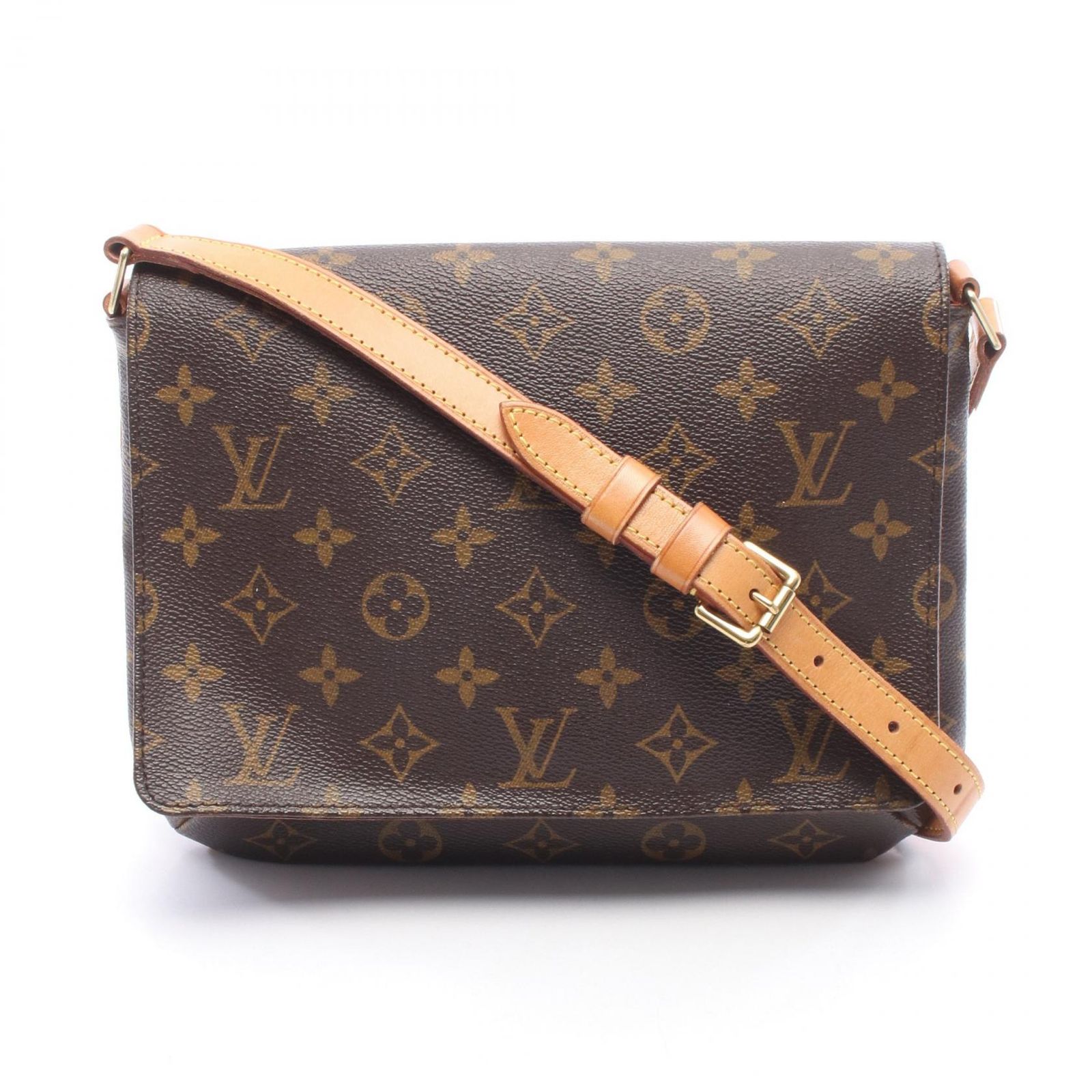 ルイ・ヴィトン LOUIS VUITTON ショルダーバッグ ミュゼットタンゴ ショートストラップ モノグラム M51257 PVCコーティングキャンバス レザー ミュゼット・タンゴ ショート