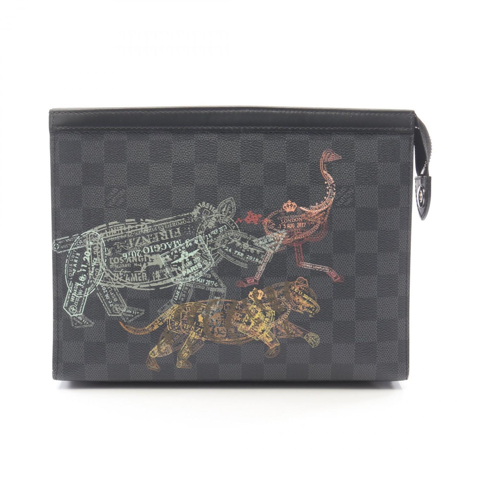 ルイ・ヴィトン LOUIS VUITTON セカンドバッグ クラッチバッグ ポシェット ヴォワヤージュMM ダミエグラフィット N64605 PVCコーティングキャンバス レザー ポシェット・ヴォワヤージュMM