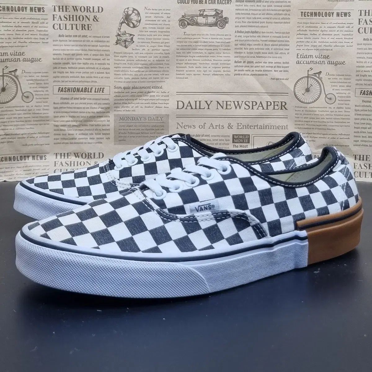VANS アセンティック チェッカーボード メンズスニーカー 275