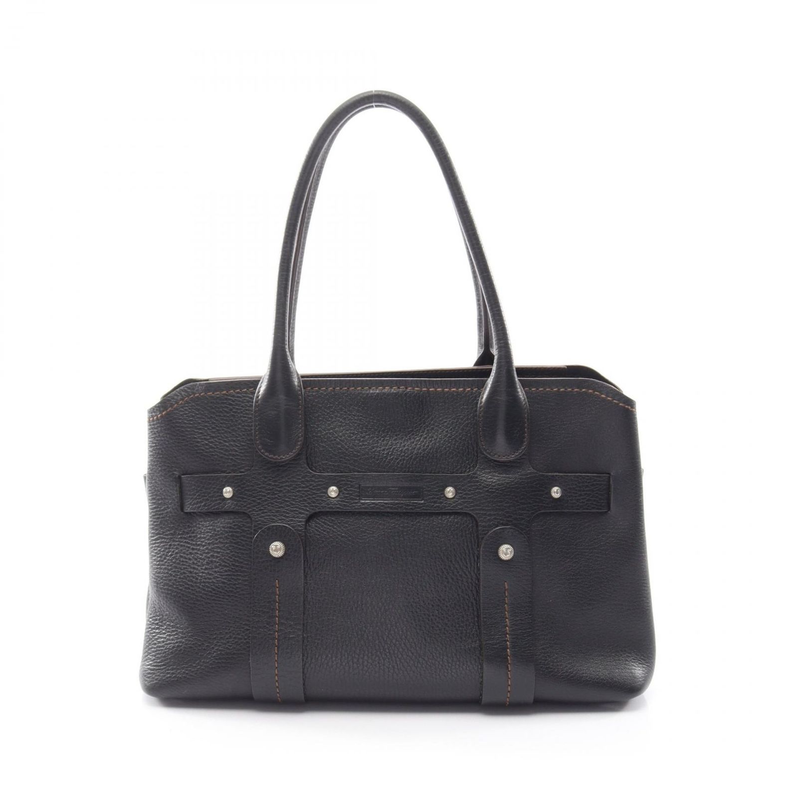 サルヴァトーレフェラガモ Salvatore Ferragamo ショルダーバッグ ガンチーニ 21 8417 ブラック レザー ハンドバッグ レディース Used B