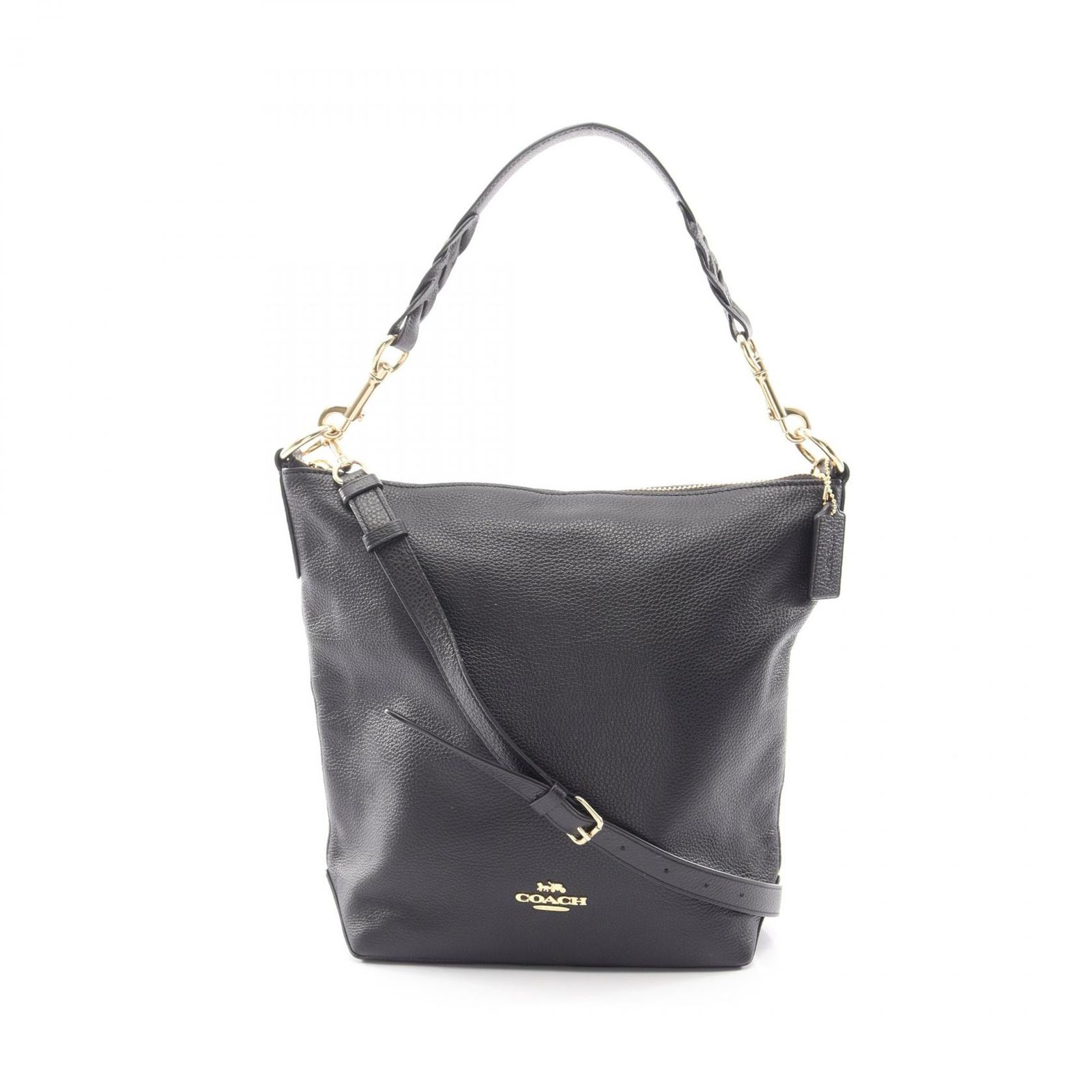 コーチ COACH ショルダーバッグ アビー ダッフル 2WAY F31507 ブラック レザー 2wayショルダー レディース Used A