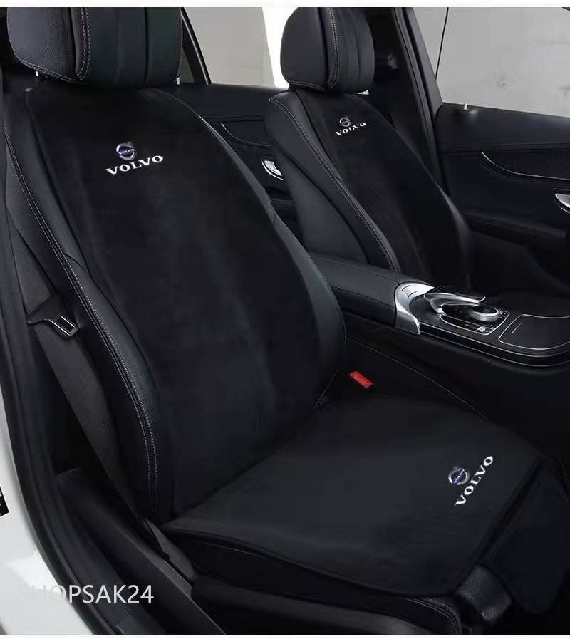 新品！ボルボ VOLVO ロゴ入り 座布団 スエード素材 シートカバーセット ションシートカバー 座席の背もたれ 5点セット全席フルセット S60 S90 XC90 V40 V60 V70 XC40 XC60 S80 V90684