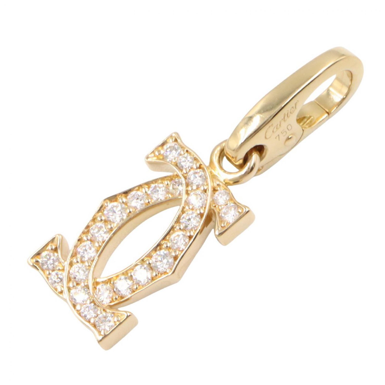 カルティエ CARTIER チャーム 2C ダイヤ チャーム K18（イエローゴールド） ダイヤモンド 2C ダイヤ チャーム レディース Used A