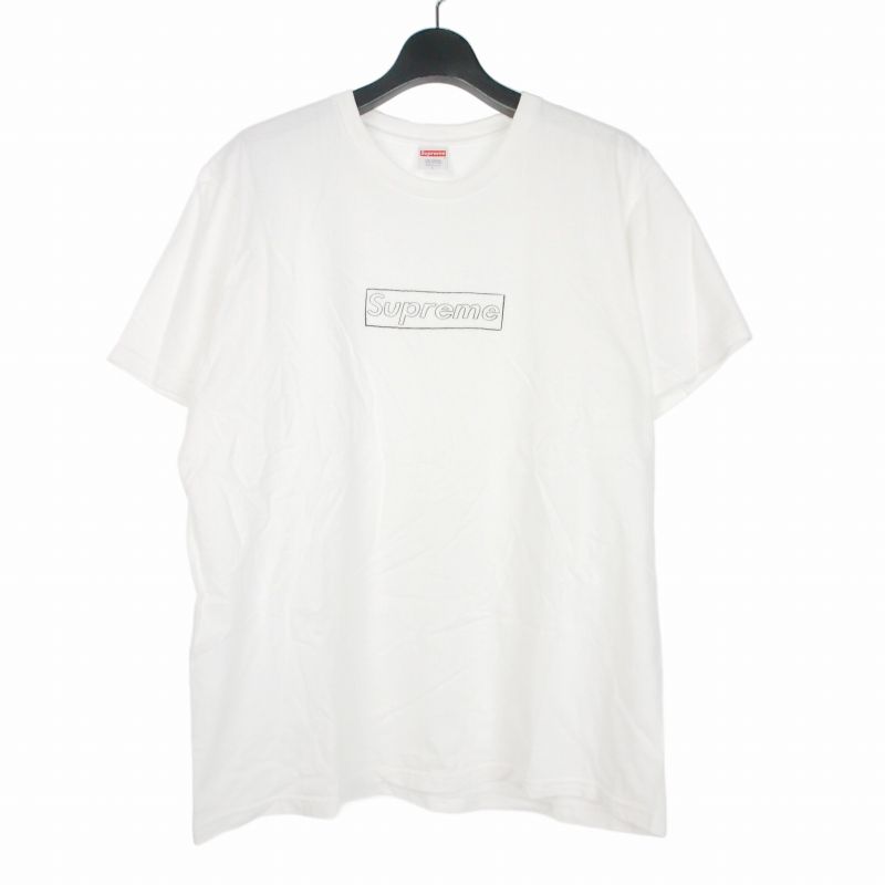 Supreme シュプリーム Ｔシャツ 21SS KAWS Chalk Box Logo Tee チャコール ボックスロゴ 半袖 Tシャツ ホワイト系 XL【中古】 シュプリーム SUPREME × カウズ KAWS 21SS KAWS Chalk Box Logo Tee