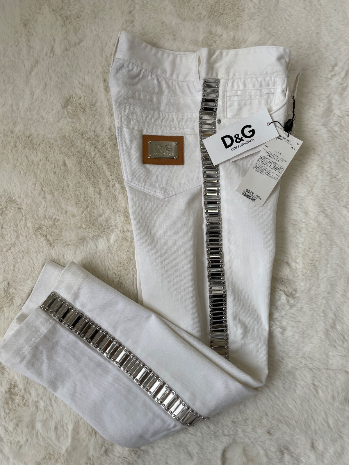 D&G DOLCE & GABBANA ホワイト デニム サイズ31 ヴィンテージ