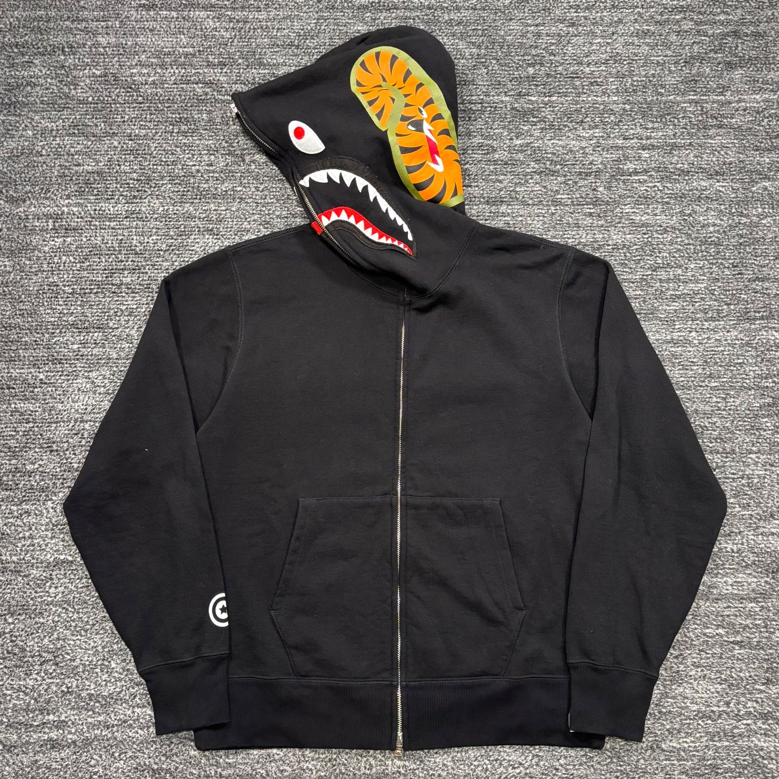 A BATHING APE 001ZPL801304M Shark Full Zip Hoodie M アベイシングエイプ シャークパーカー フルジップ ブラック