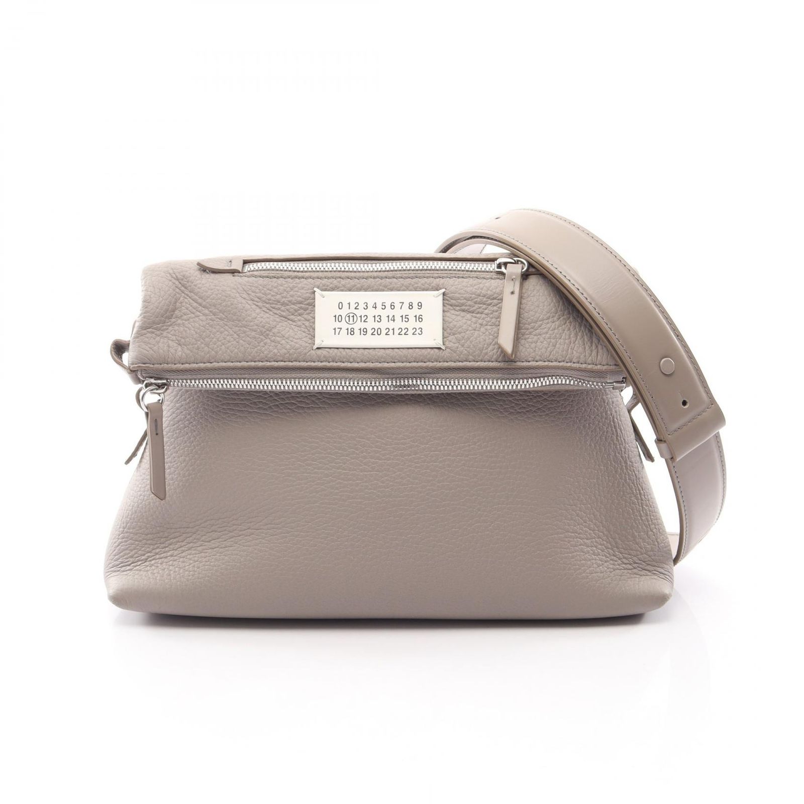 メゾンマルジェラ11 Maison Margiela 11 ショルダーバッグ 5AC スモール SB1WG0003 グレーベージュ レザー ショルダーバッグ ユニセックス Used A