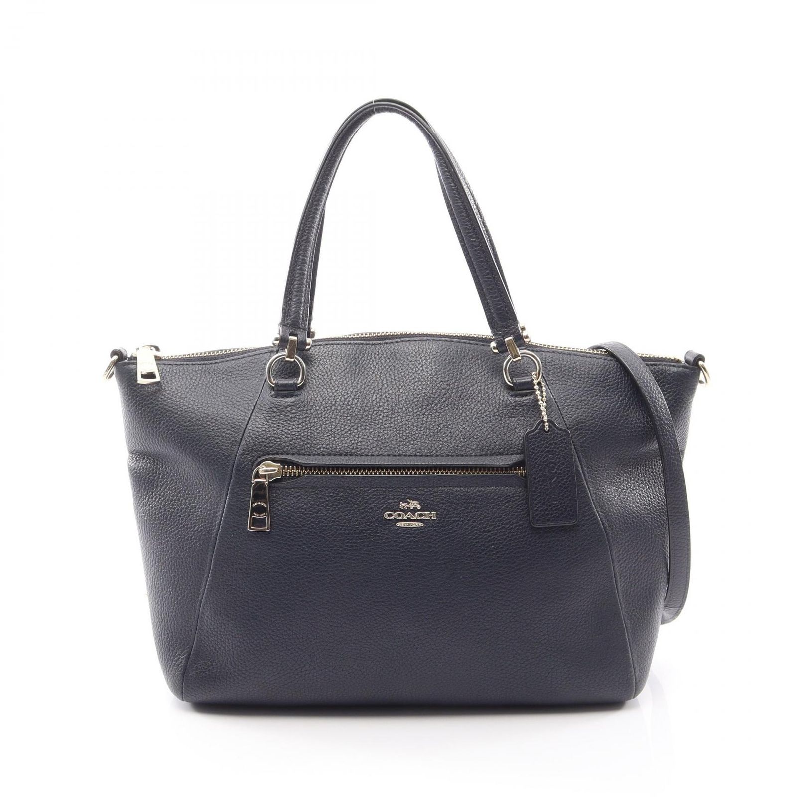 コーチ COACH ハンドバッグ マディソン プレーリー サッチェル 2WAY 34340 ネイビー レザー 2wayトートバッグ レディース Used B