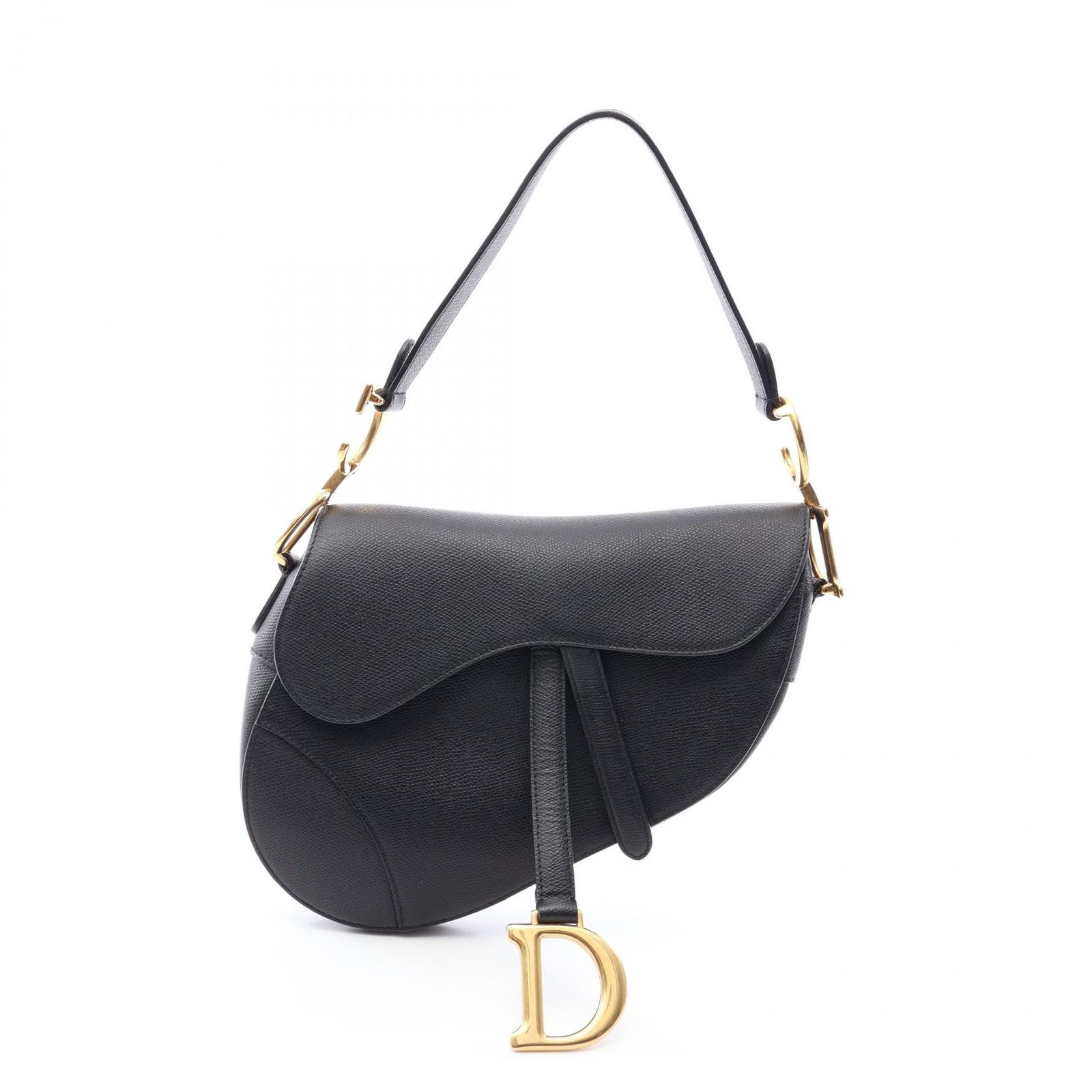 ディオール Dior ハンドバッグ サドルバッグ ブラック レザー サドル バッグ レディース Used A 184,400円