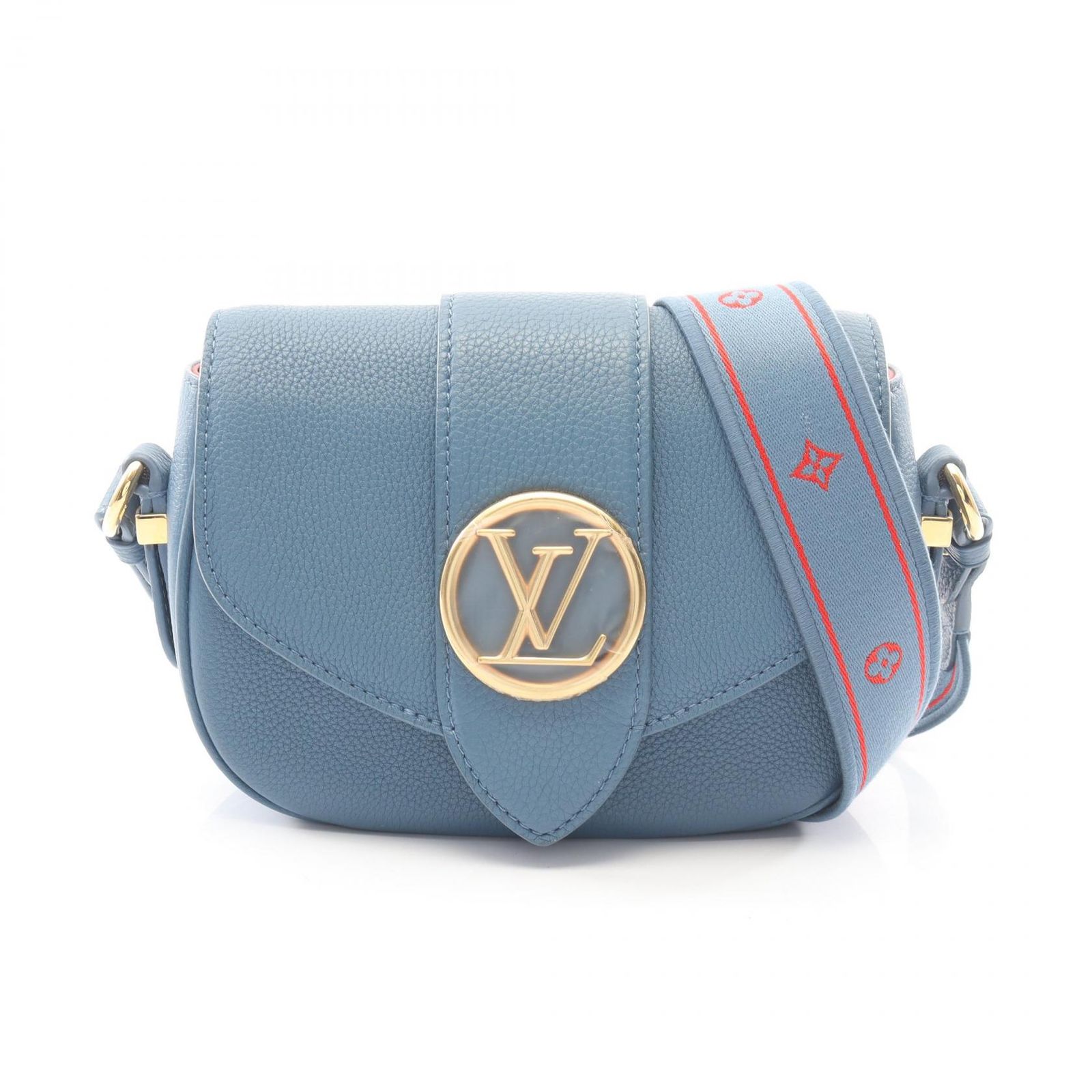 ルイ・ヴィトン LOUIS VUITTON ショルダーバッグ LV PONT 9 LVポンヌフ ソフトPM M58964 ブルー レザー ポンヌフ・ソフトPM レディース Used A