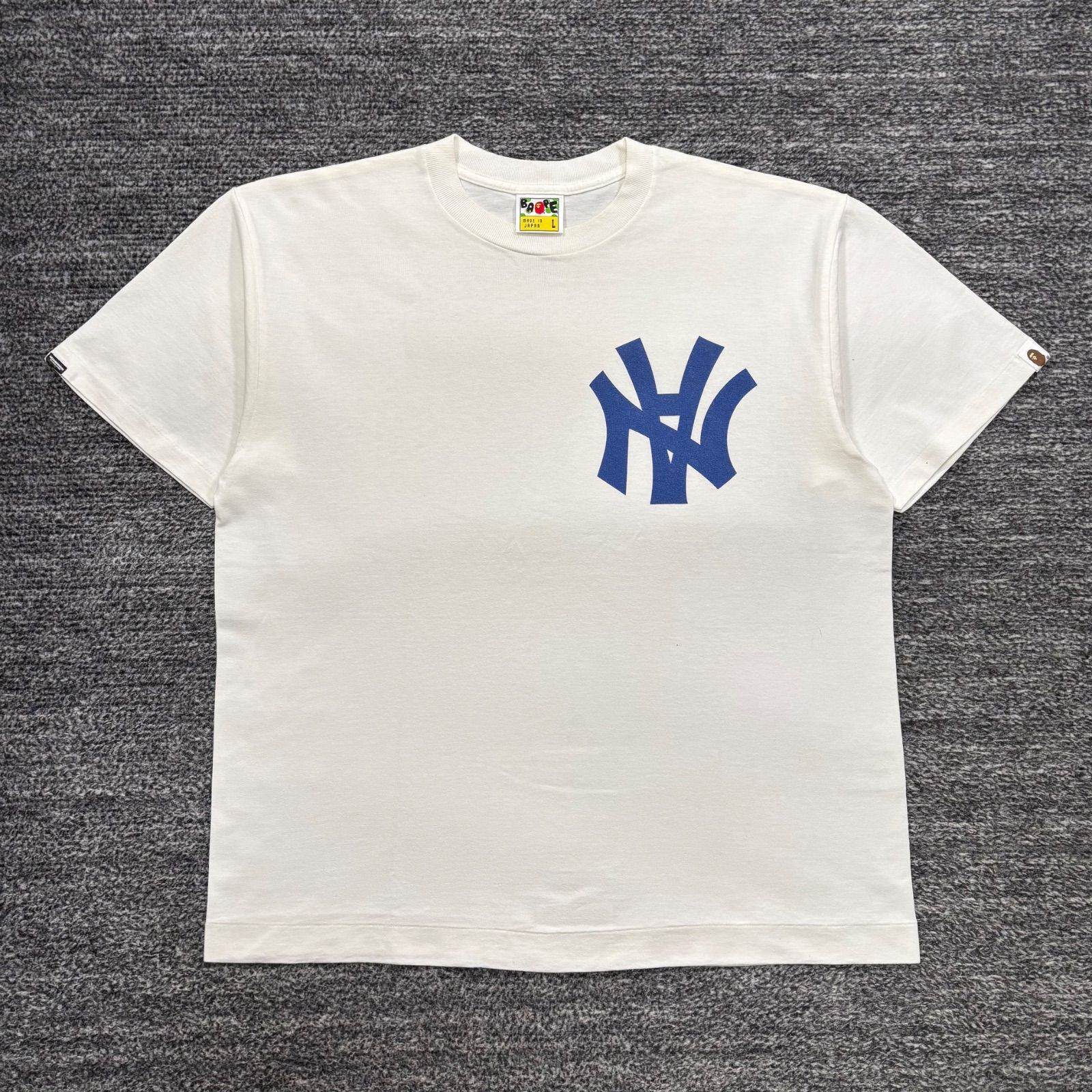 A BATHING APE BAPE NEIGHBORHOOD ヤンキースロゴ Tシャツ L ア ベイシング エイプ ベイプ ネイバーフッド ホワイト