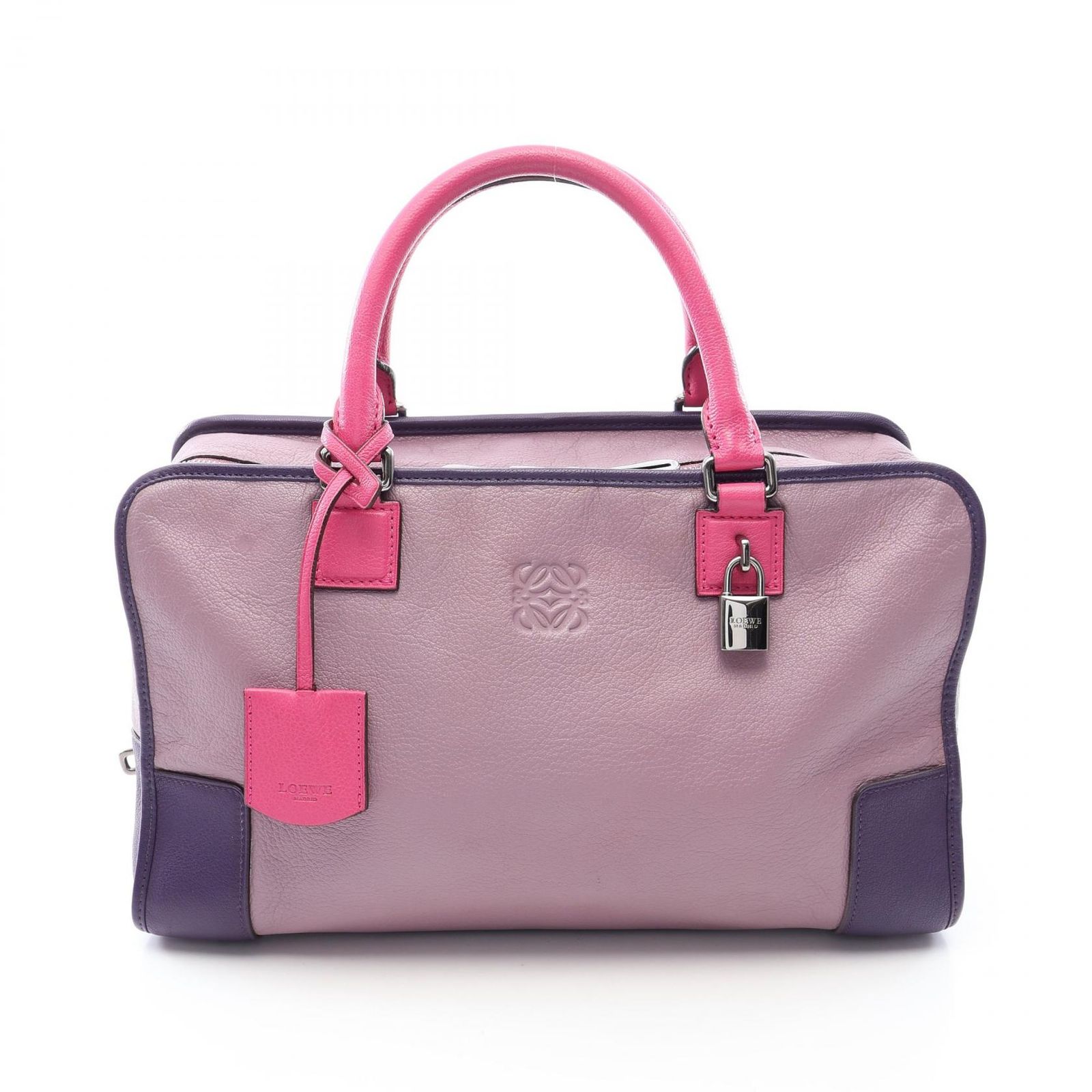 ロエベ LOEWE ハンドバッグ アマソナ36 ピンク/パープル レザー アマソナ 36 レディース Used B