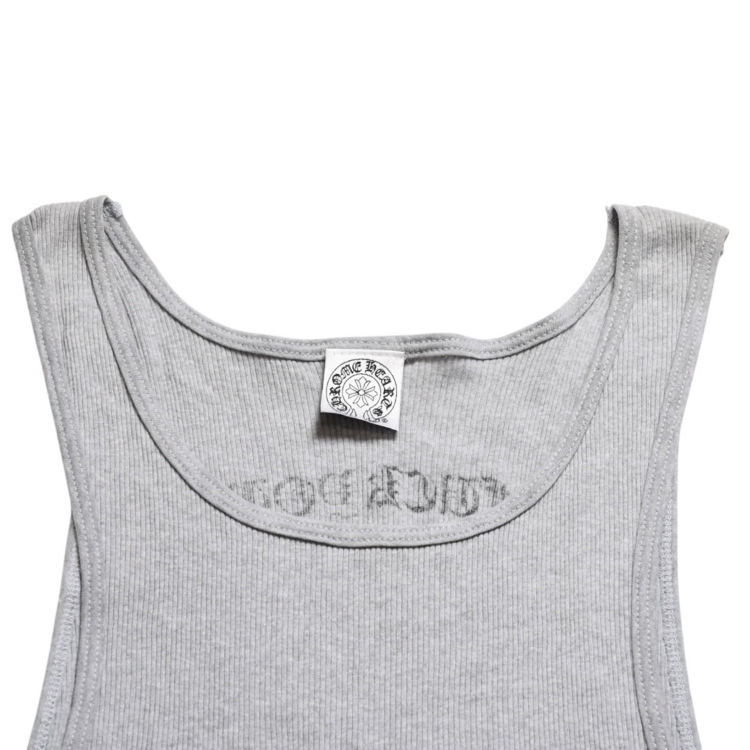 極美品 CHROME HEARTS クロムハーツ サイドロゴ リブタンクトップ