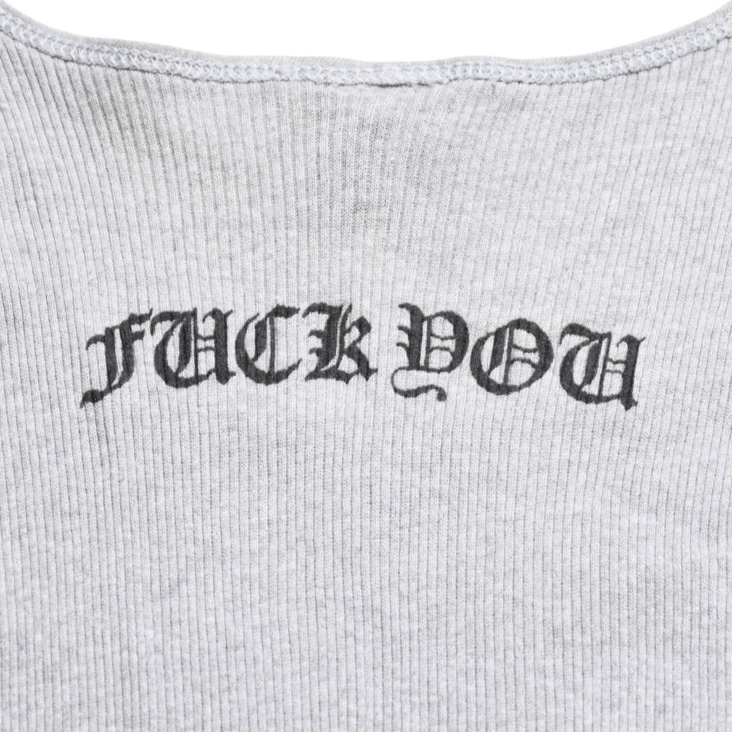 極美品 CHROME HEARTS クロムハーツ サイドロゴ リブタンクトップ