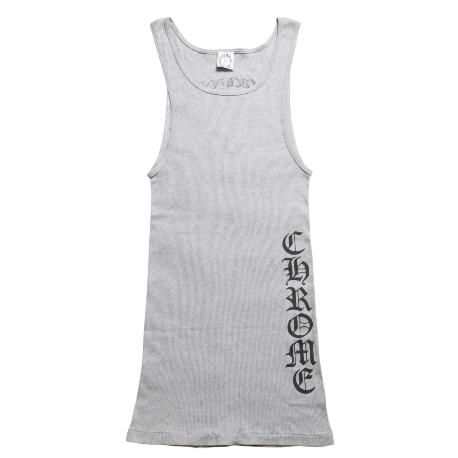 極美品 CHROME HEARTS クロムハーツ サイドロゴ リブタンクトップ