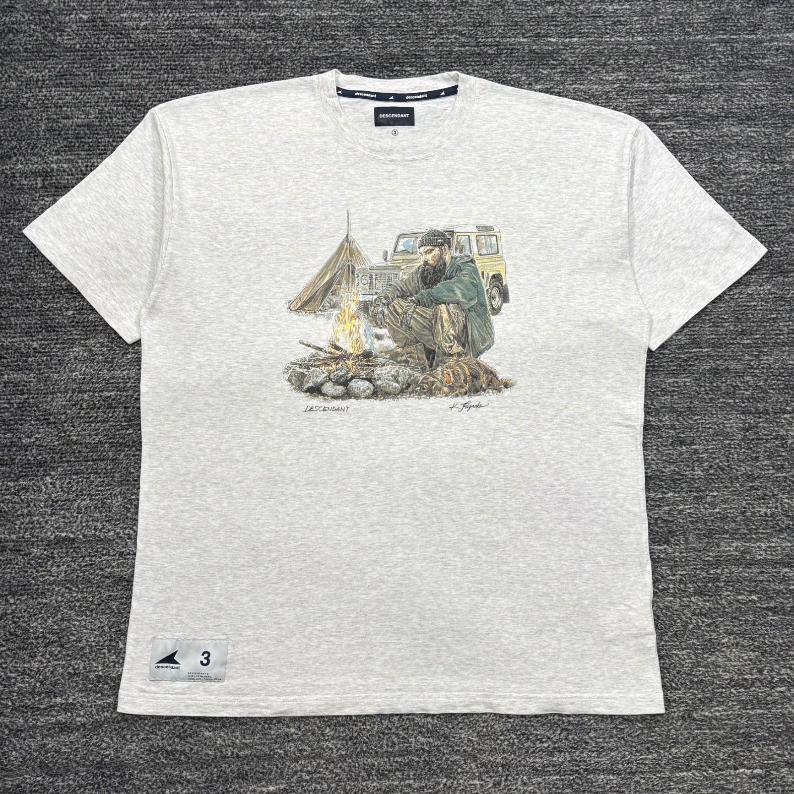 美品 DESCENDANT 26SS BUDDY SS GRAY 3 ディセンダント Tシャツ グレー 8,280円