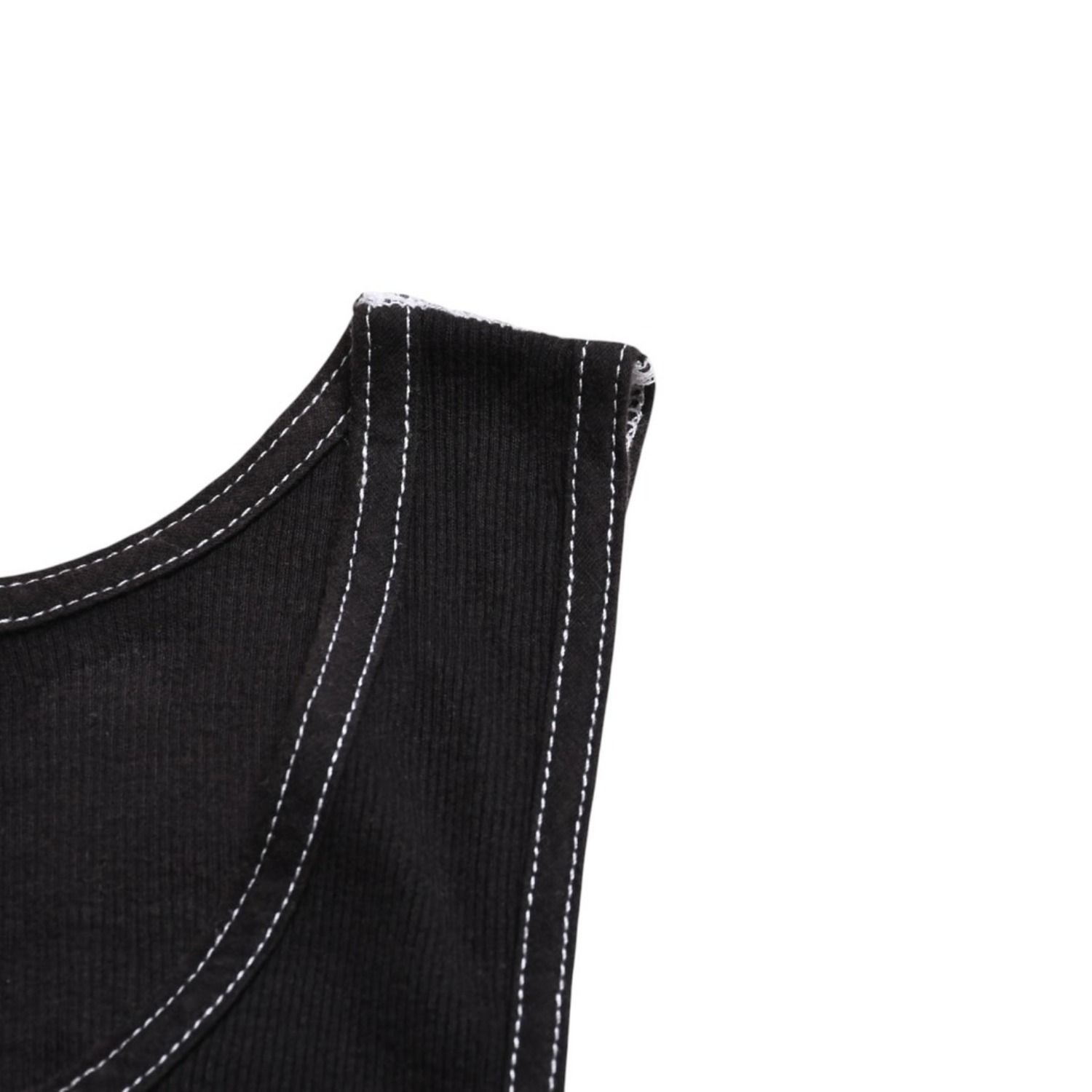 極美品 CHROME HEARTS クロムハーツ サイドロゴ リブタンクトップ