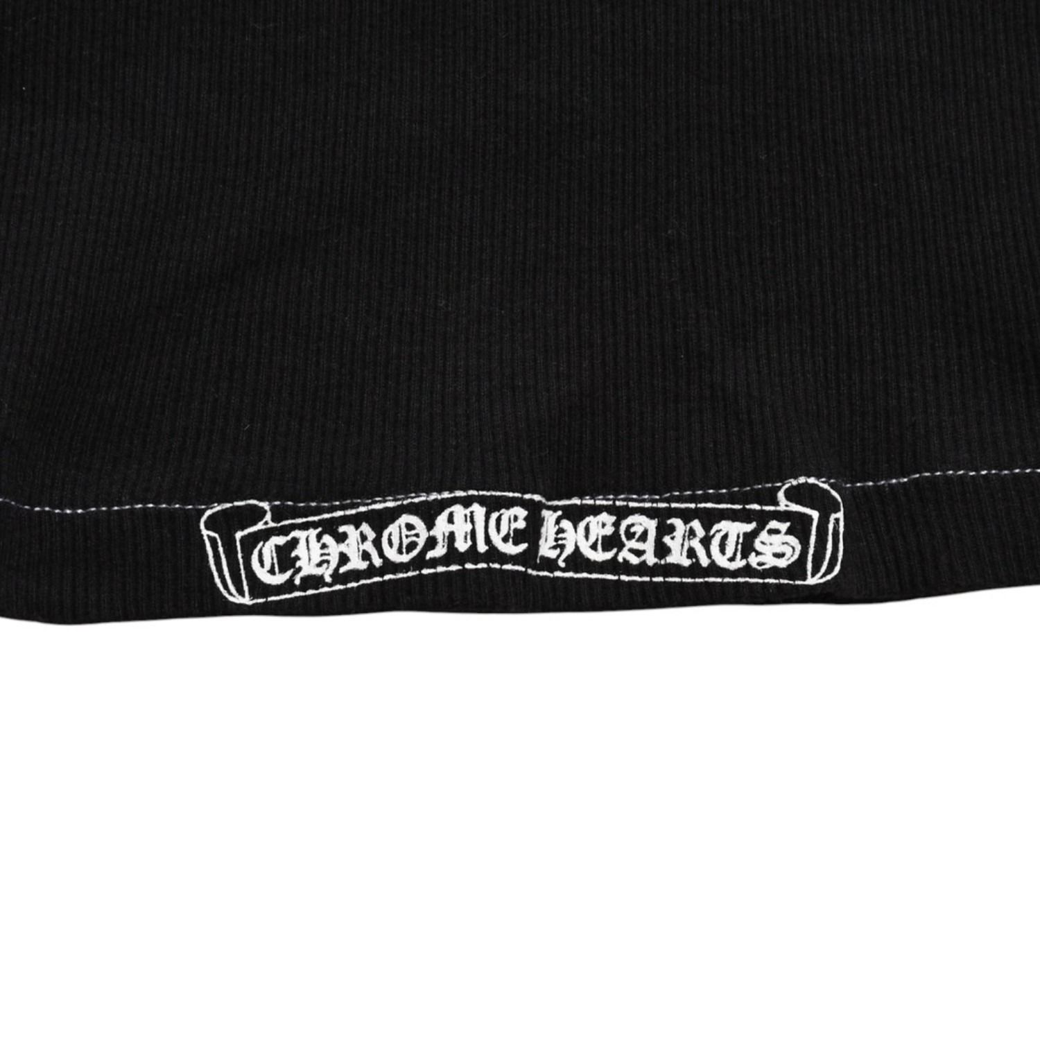 極美品 CHROME HEARTS クロムハーツ サイドロゴ リブタンクトップ