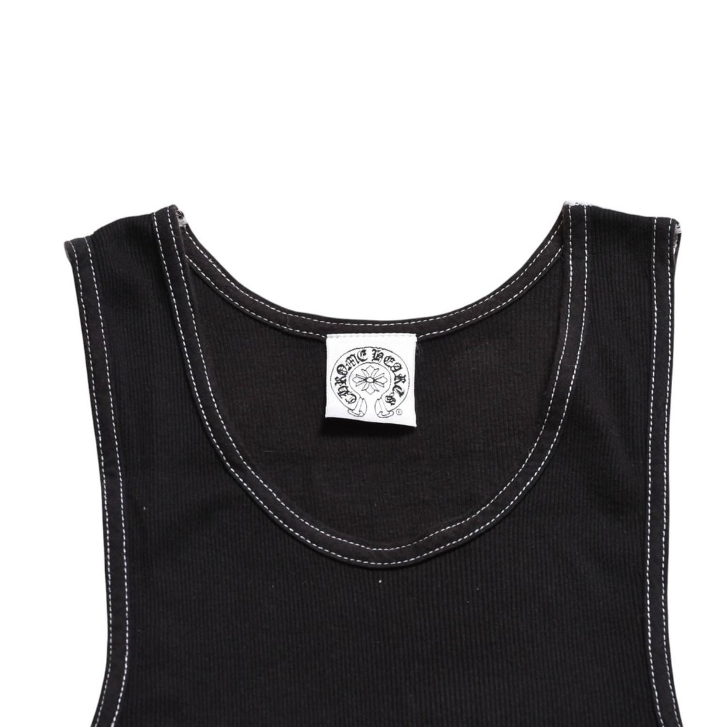 極美品 CHROME HEARTS クロムハーツ サイドロゴ リブタンクトップ 