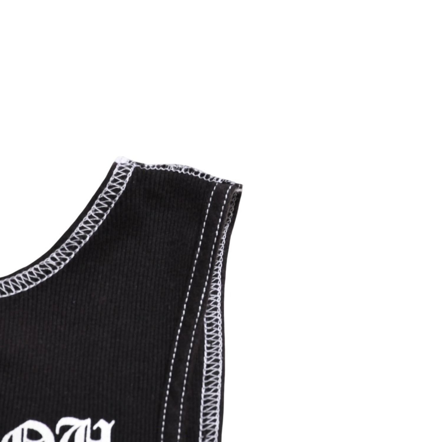 極美品 CHROME HEARTS クロムハーツ サイドロゴ リブタンクトップ