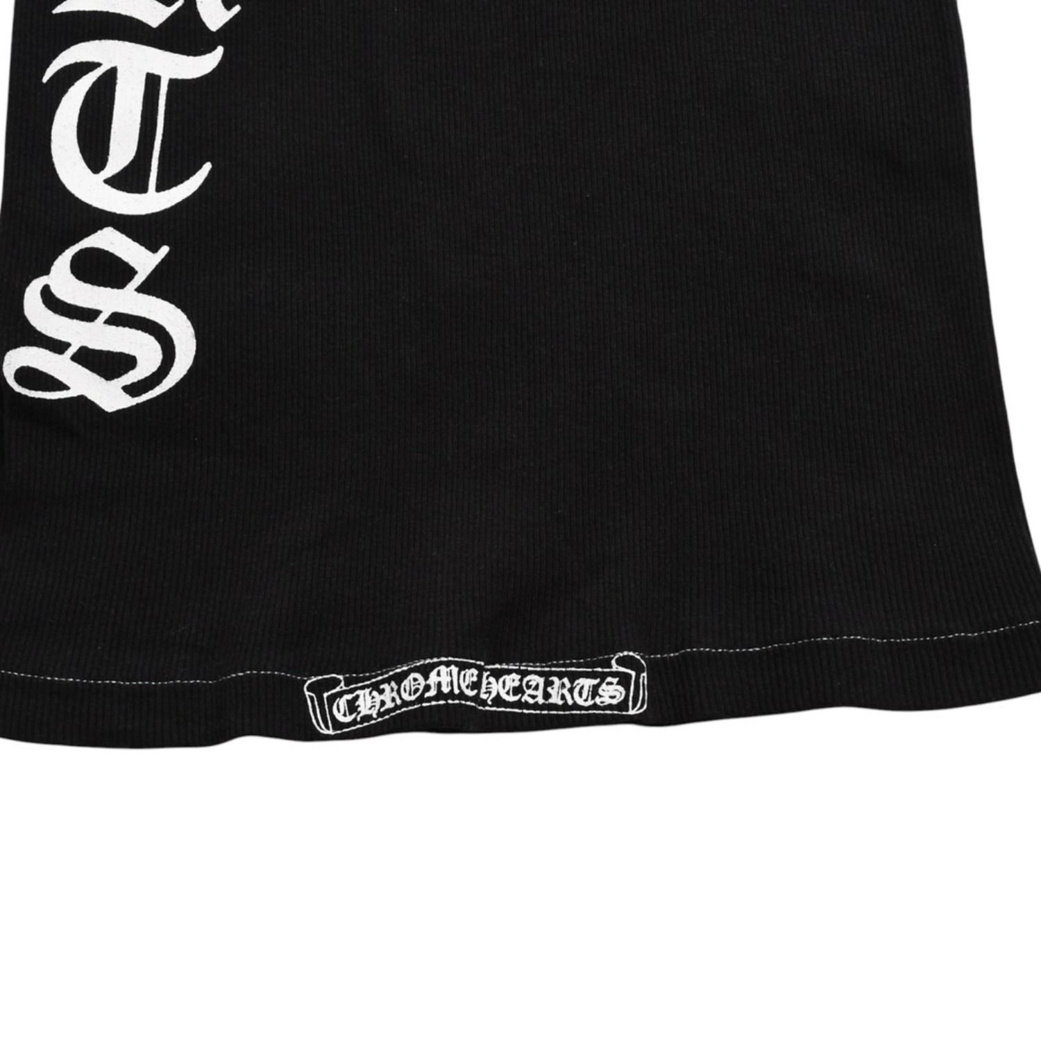 極美品 CHROME HEARTS クロムハーツ サイドロゴ リブタンクトップ