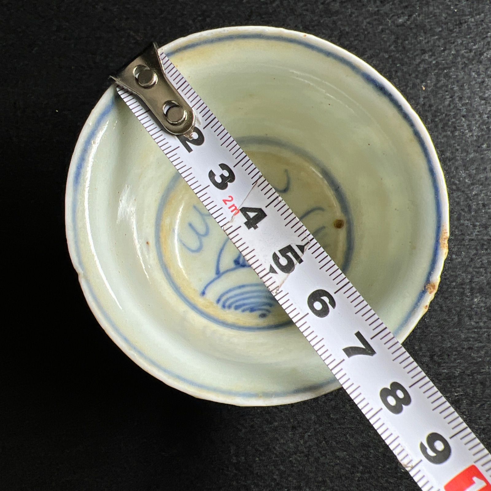 人物　茶碗　幅約12.5㎝　箱付　タニトコ　東さ7-0728① 中国明時代 古染付煎茶碗5客 二重箱 口径約7.5㎝ 新Y8-0728☆トヒコサ