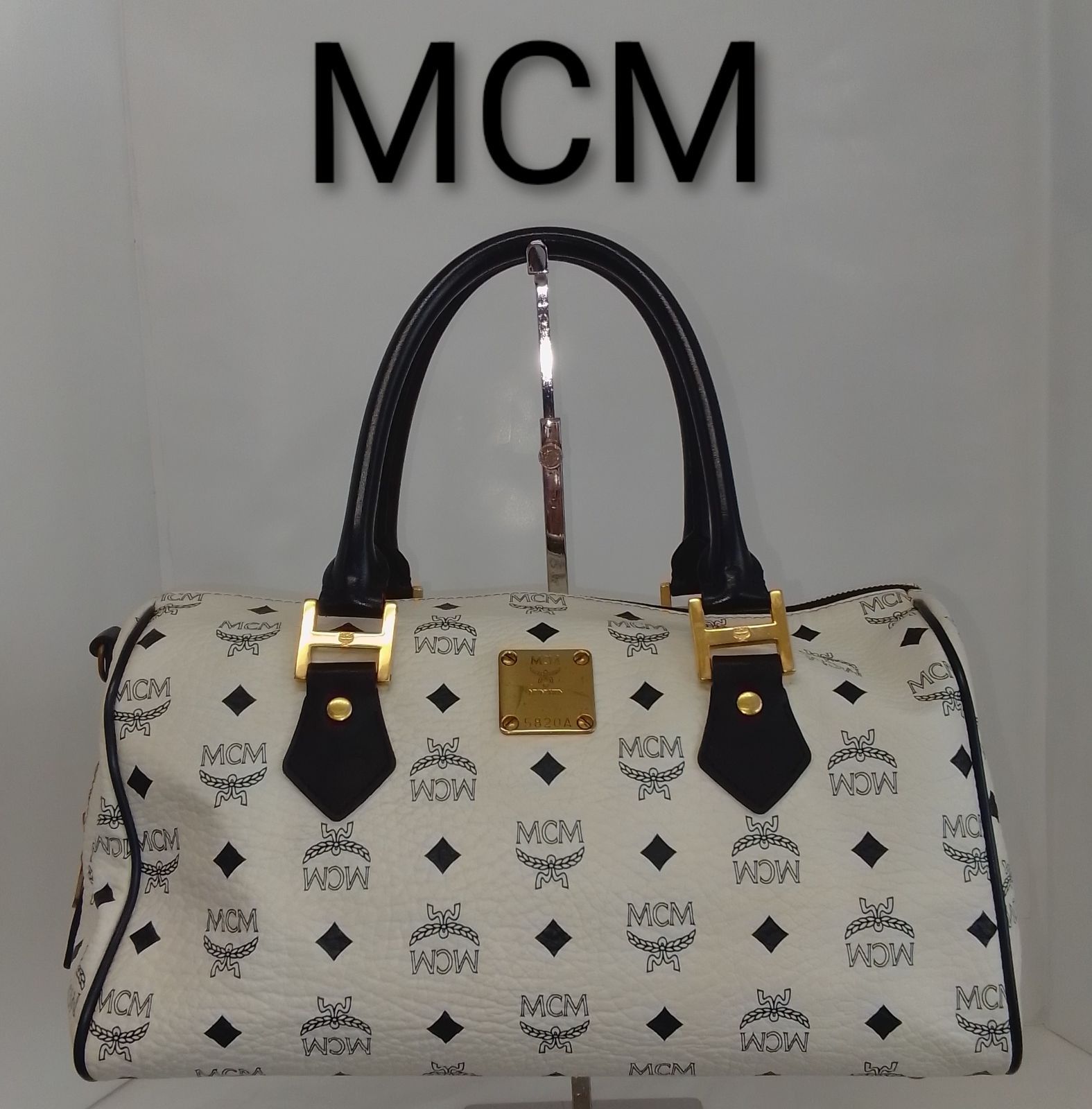 AVA07 MCM ミニボストンバッグ ハンドバッグ ゴールド金具 ヴィセトス柄 13,320円