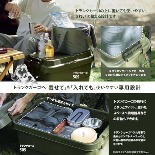 リス(RISU) ソフトクーラー クーラーボックス トランクカーゴ モスグレー 14L 折りたたみ収納可 キャンプ 屋外 大容量 軽量 アウトドア 防水 バッグ GHON207送料無料 84d8e1e5