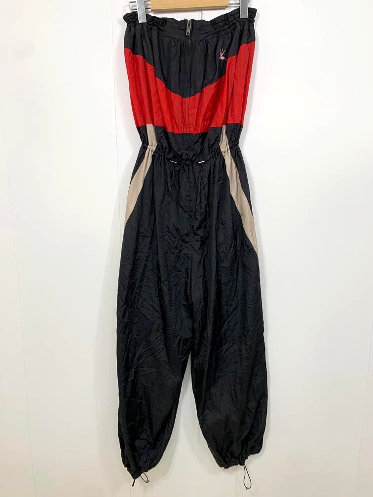 RHODOLIRION ロドリリオン チューブトップ ウォーミングアップスーツ Tube Top Warming Up Suit size1/赤×黒 ■◆◎レディース