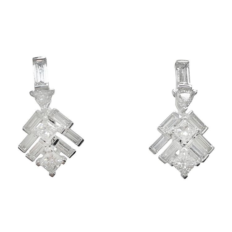 Cartier カルティエ 750WG リフレクション ドゥ カルティエ イヤリング N8515133 D/1.55ct ダイヤモンド ピアス 両耳用 K18WG 18KWG ホワイトゴールド レディース