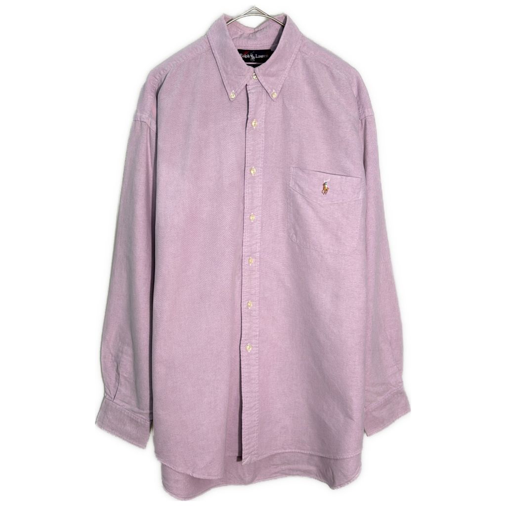 RALPH LAUREN ラルフローレン BIG SHIRT 長袖シャツ ピンク(メンズ L)中古 古着 Y6603 6,639円