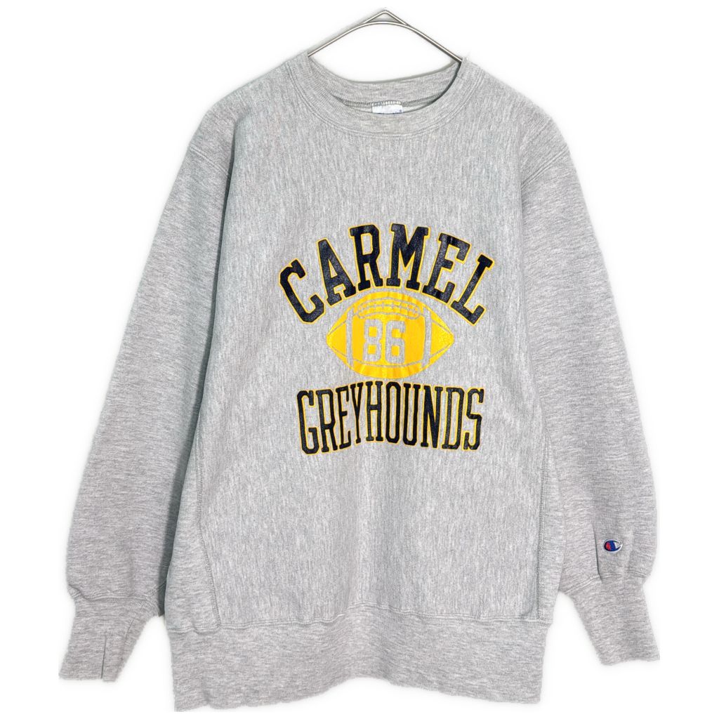 90年代 USA製 Champion チャンピオン REVERSE WEAVE リバースウィーブ カレッジスウェット グレー(メンズ L)中古 古着 Y6607
