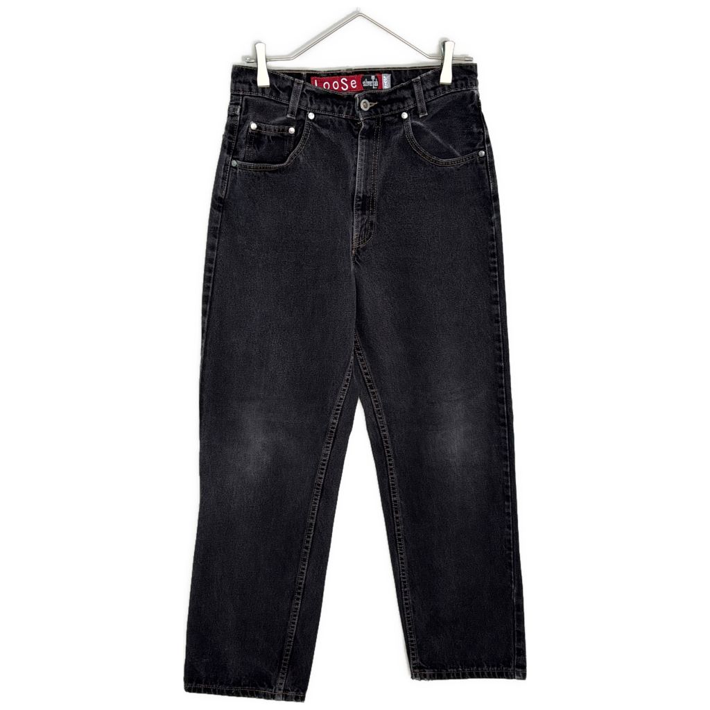 90年代 USA製 Levi's リーバイス SilverTab シルバータブ LOOSE デニムパンツ ブラック(メンズ W30 L30)中古 古着 Y6617