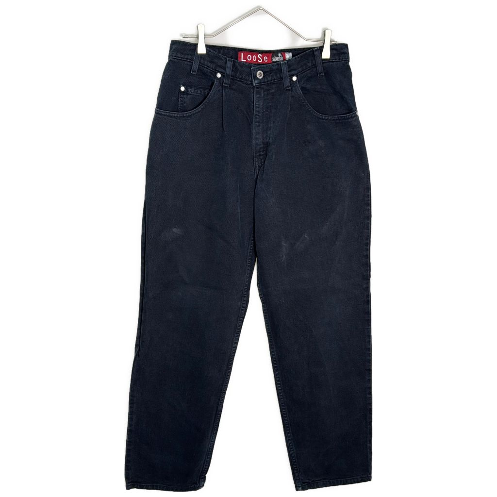 90年代 Levi\'s リーバイス SilverTab シルバータブ LOOSE デニムパンツ ブラック(メンズ W32 L30)中古 古着 Y6618