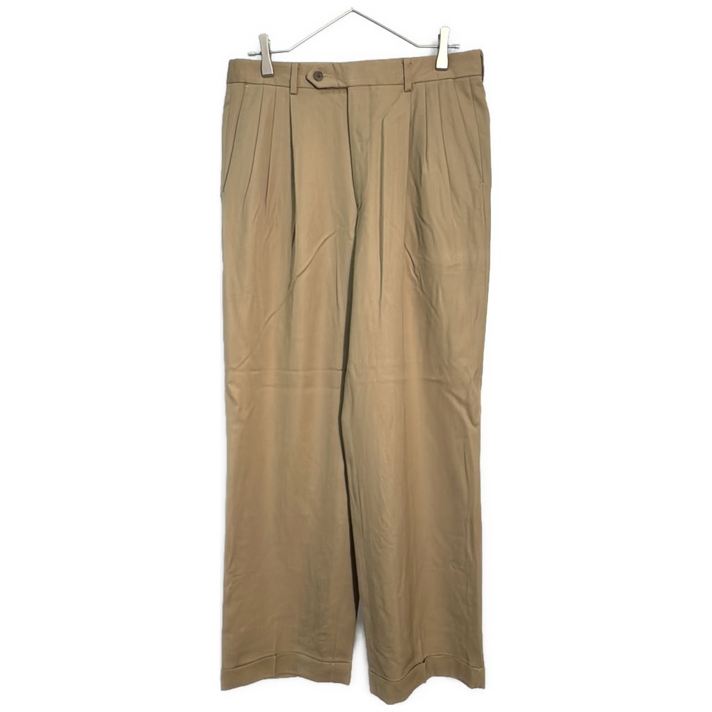 90年代 USA製 GIVENCHY ジバンシィ 3タック スラックスパンツ ベージュ(メンズ 31R)中古 古着 Y6628