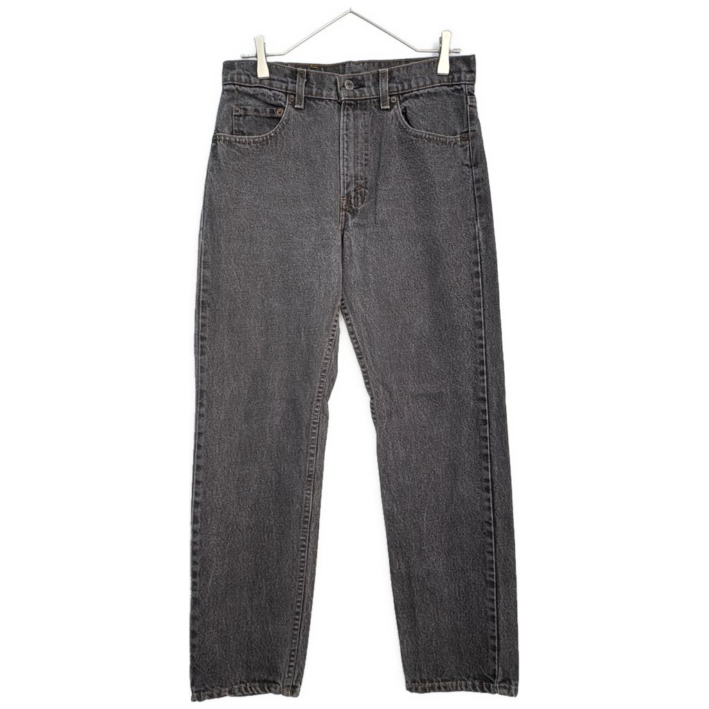 80年代 USA製 Levi\'s リーバイス 505-0259 デニムパンツ 先染め ブラック(メンズ W31 L30)中古 古着 Y6630