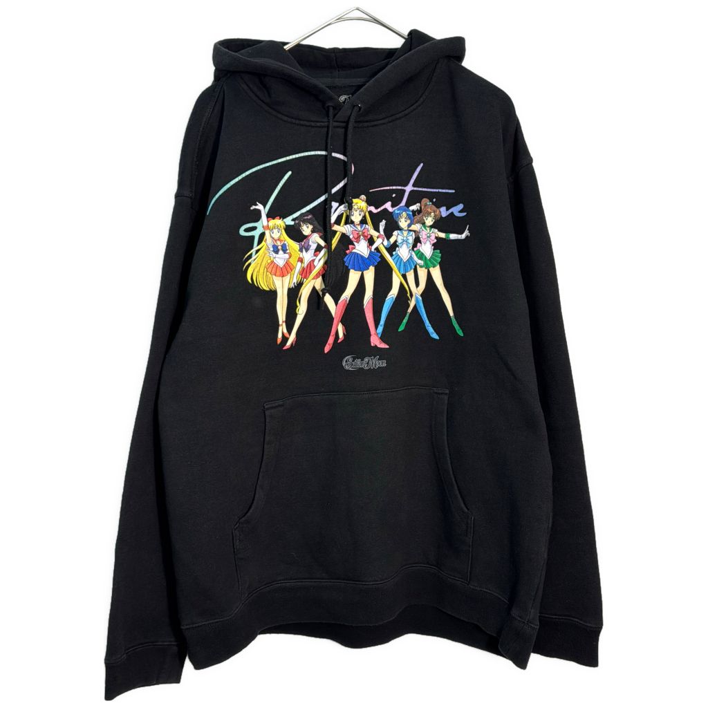 美少女戦士セーラームーン スウェットパーカー アニメ キャラクター ブラック(メンズ L)中古 古着 Y6638 9,009円