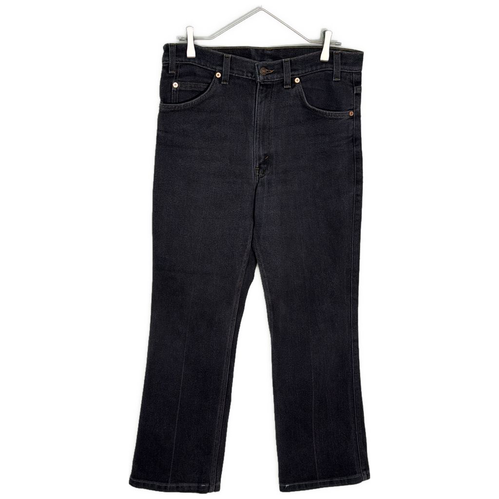 90年代 USA製 Levi's リーバイス 517 デニムパンツ ブラック(メンズ W34 L32)中古 古着 Y6641