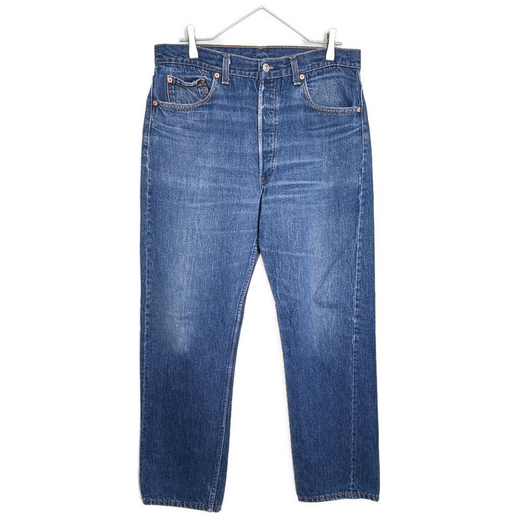 90年代 USA製 Levi's リーバイス 501 デニムパンツ ブルー(メンズ W36 L34)中古 古着 Y6647