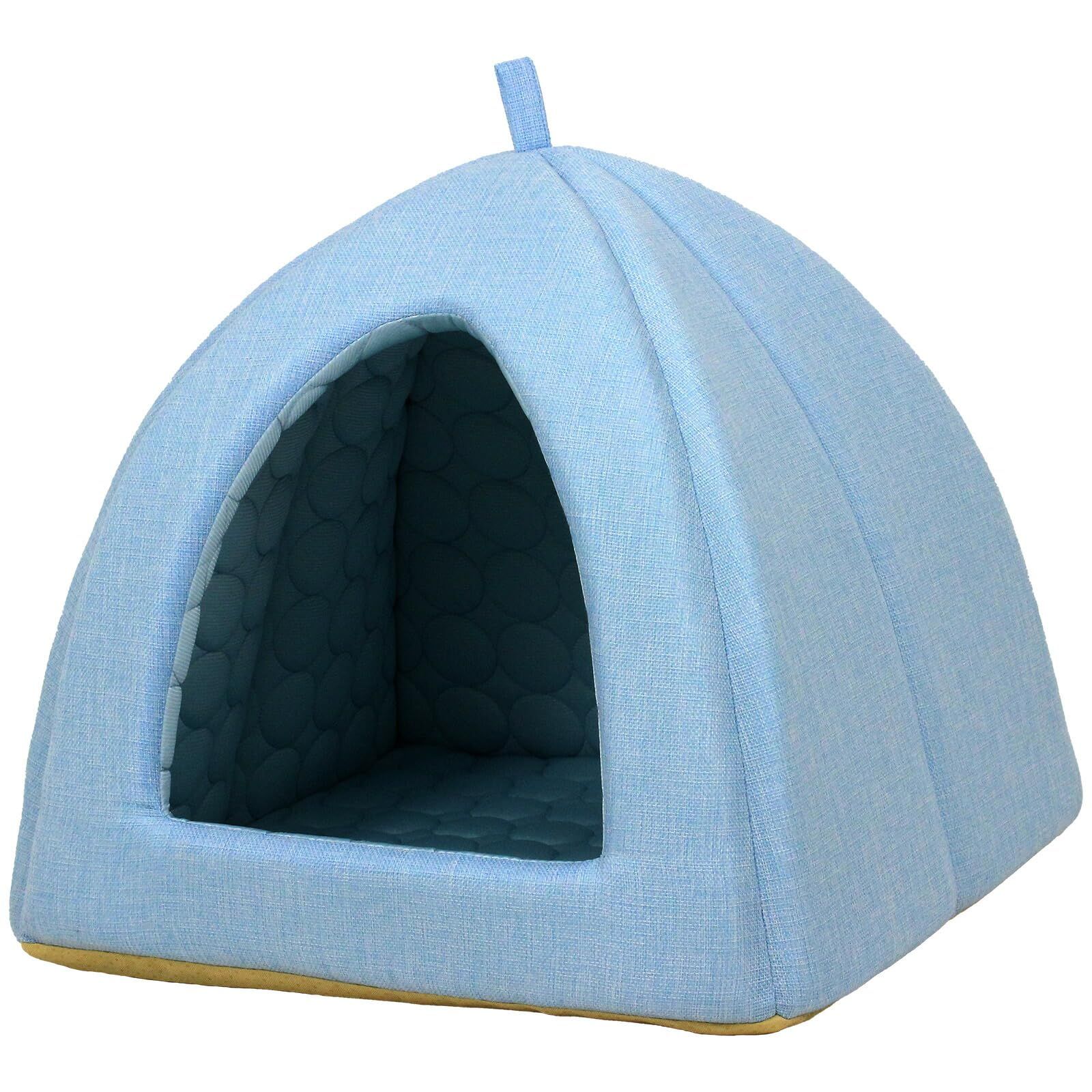 ★新品★PetStyle ペットベッド ひんやり 夏 洗える 犬 猫 クール マット ドーム型 ねこ いぬ ペットテント 冷感 おしゃれ ピラミッドハウス 夏用 XLサイズ 接触冷感 小型犬 中型犬 暑さ対策 ペットハウス (春夏/ブルー) 8,533円