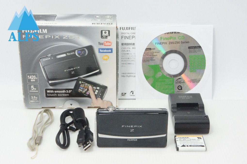 良品 FUJIFILM フジフイルム FinePix Z90 コンパクトデジタルカメラ ブラック 元箱付 260708e
