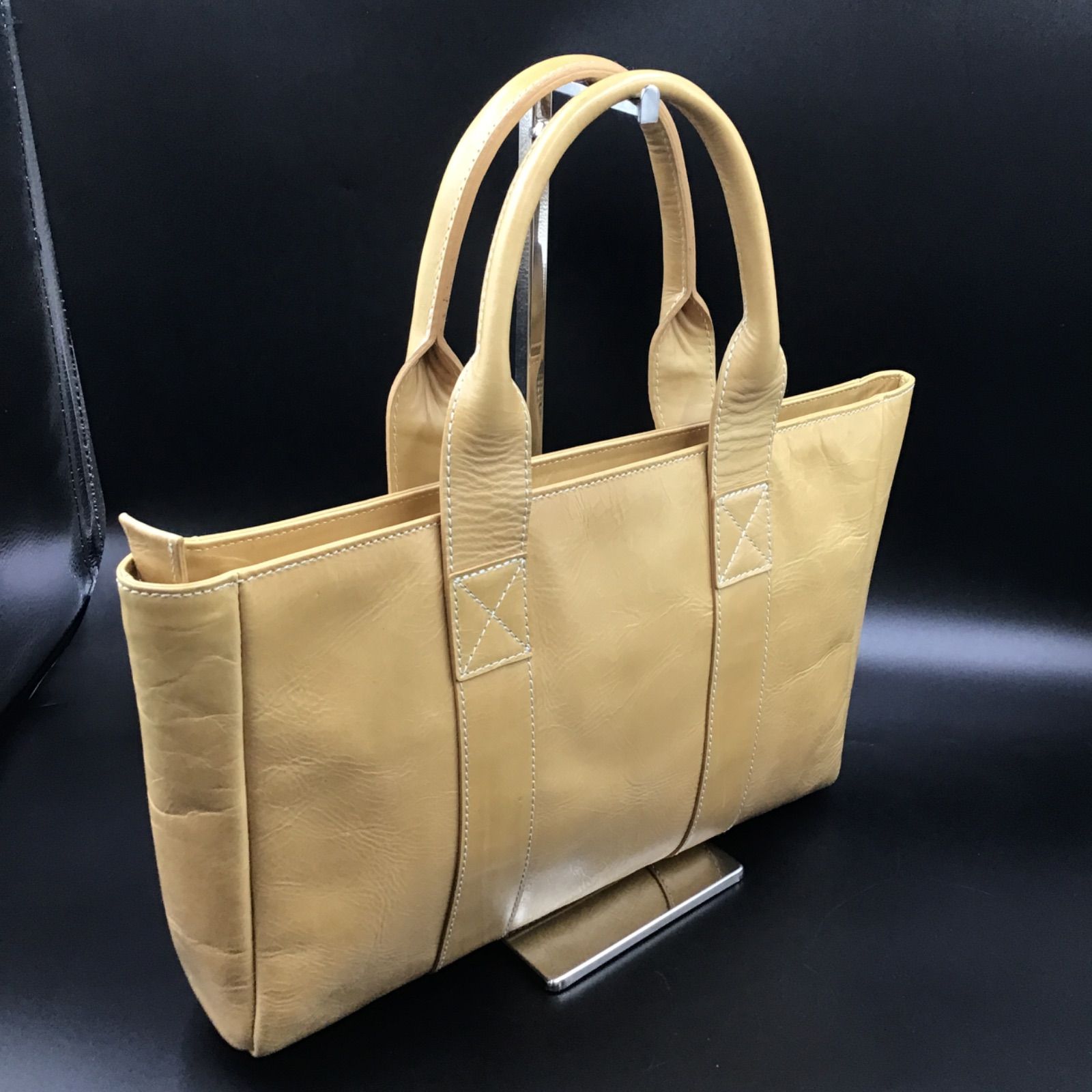 キタムラ ハンドバッグ ベージュ 自立 Kitamura メッシュ トートバッグ 