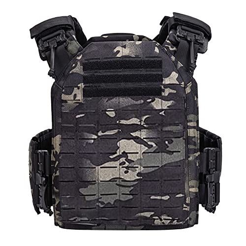 ms[TWINFALCONS] タクティカルベスト 軽量 プレートキャリア サバイバルベスト MOLLE モール サイズ調整可 1000Dナイロン素材 レーザー切断