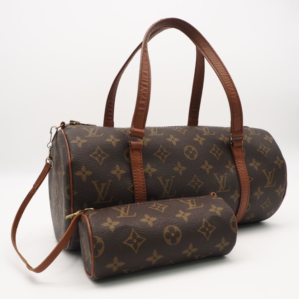 ★3日以内返品可★ LOUIS VUITTON ルイ・ヴィトン モノグラム パピヨン30 M51365 ハンドバッグ ブラウン ベージュ コーティングキャンバス レザー レディース