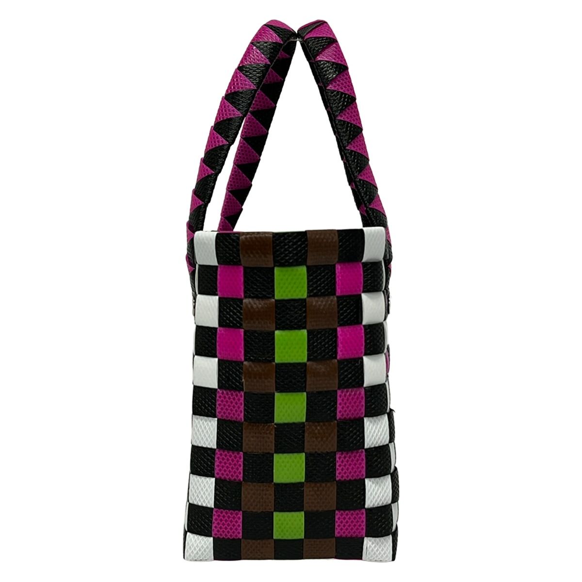MARNI(マルニ) トートバッグ マルニ キッズ 黒×ピンク×マルチ かご 