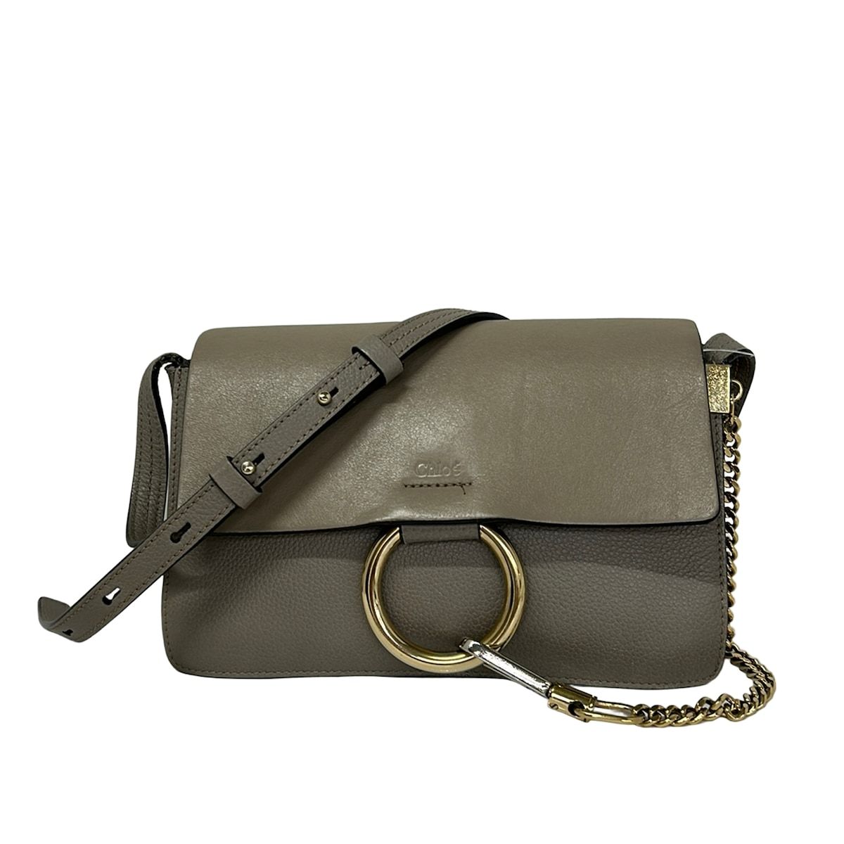 Chloe(クロエ) ショルダーバッグ フェイスモールショルダーバッグ 3S1127-H8J グレーベージュ 斜めがけ レザー