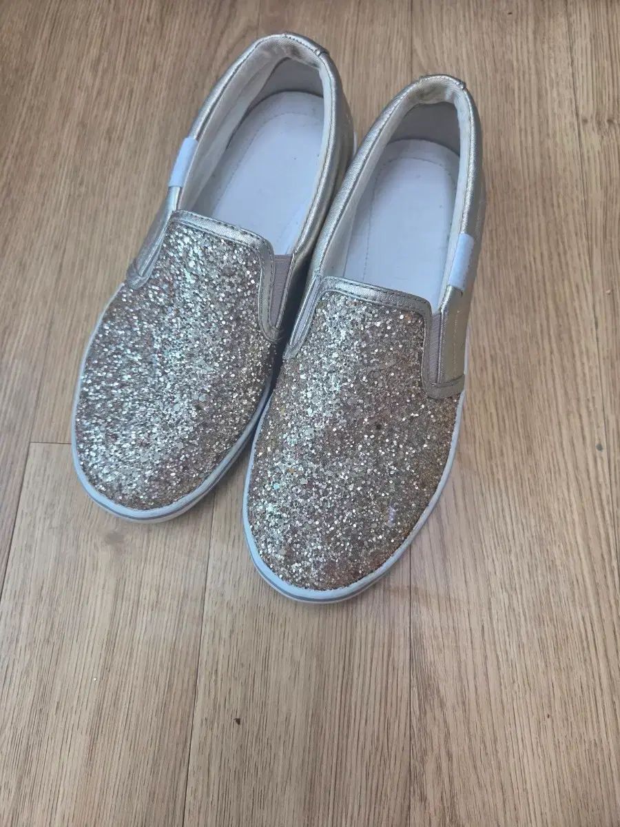 正規品 PRADA プラダ グリッター スリッポン スニーカー 36 230 GOLD