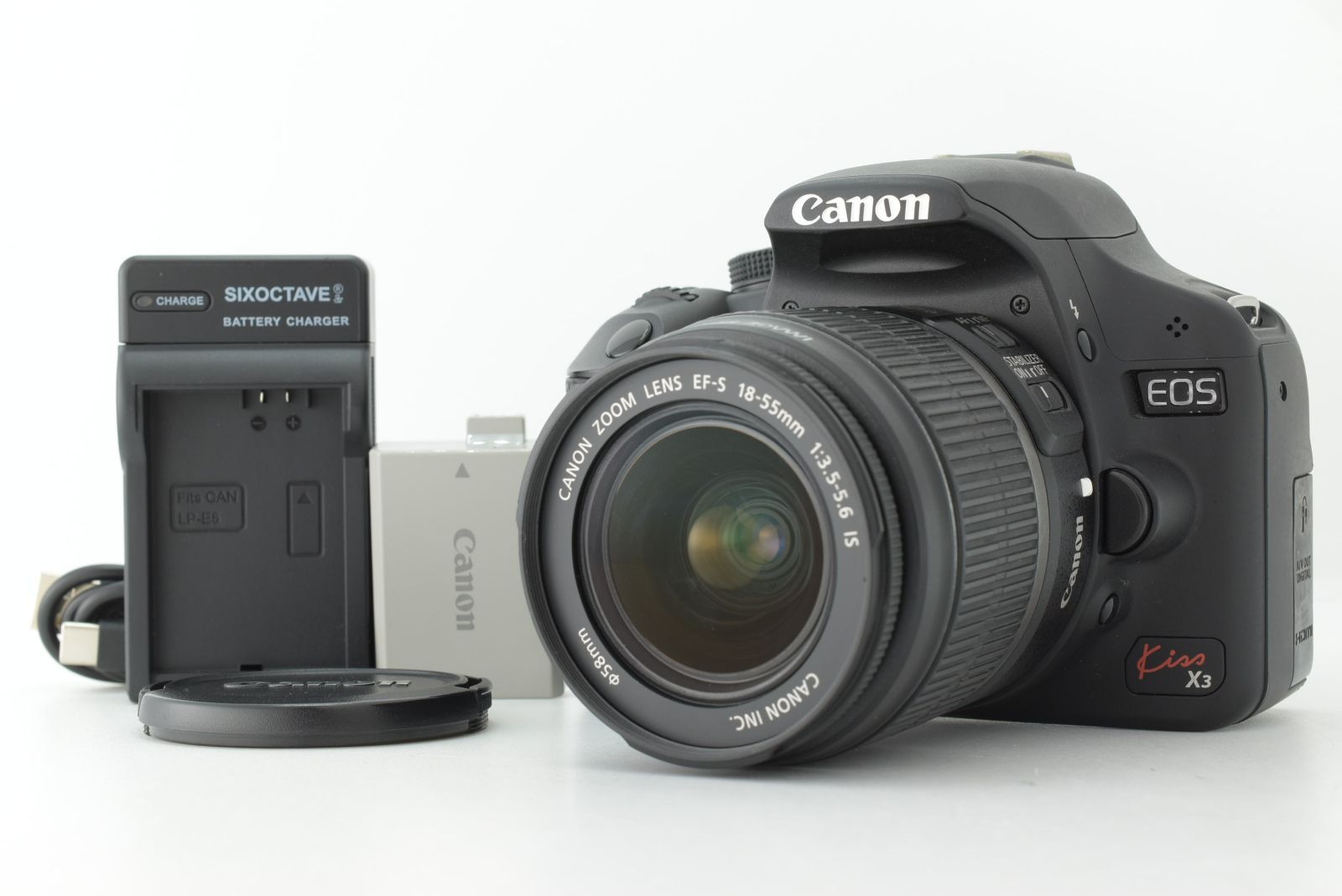 【美品 シャッターカウント 8779回】Canon EOS Kiss X3 EF-s 18-55mm F3.5-5.6 IS キャノン デジタル一眼レフカメラ EF-TN-JP2765