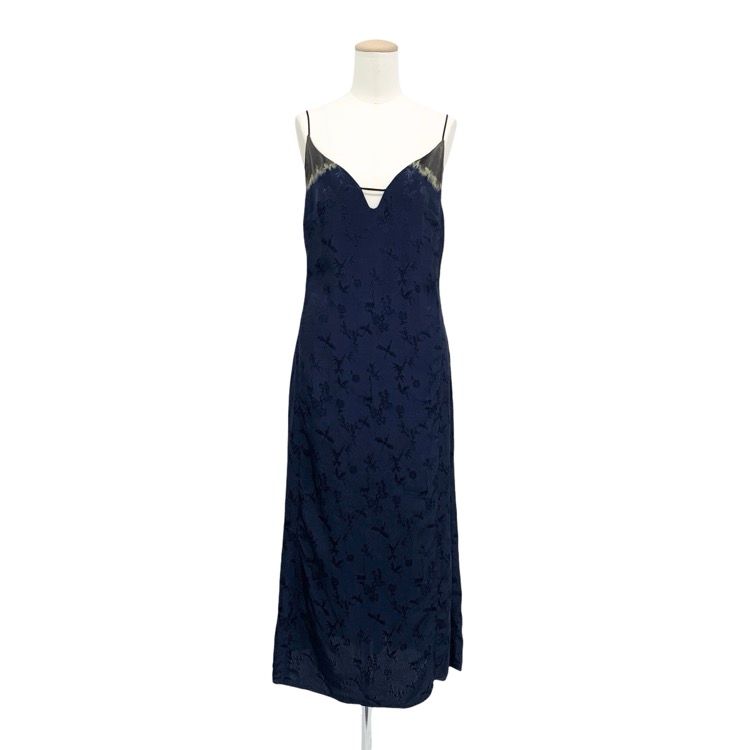 Mame Kurogouchi マメクロゴウチ Crane Pattern Jacquard Hand-Dyed Slip Dress ジャカードキャミソールドレス ワンピース MM23PS-DR709